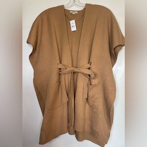 🆕 LOFT Tan Knit Vest with Pockets